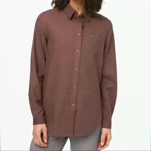 Lululemon Full Day Ahead Shirt Antique Bark Size 10